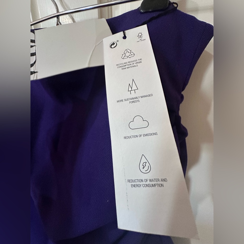 Zara Bold Purple Strapless Draped Top - Picture 9 of 16